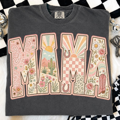 western MAMA clear film screen print