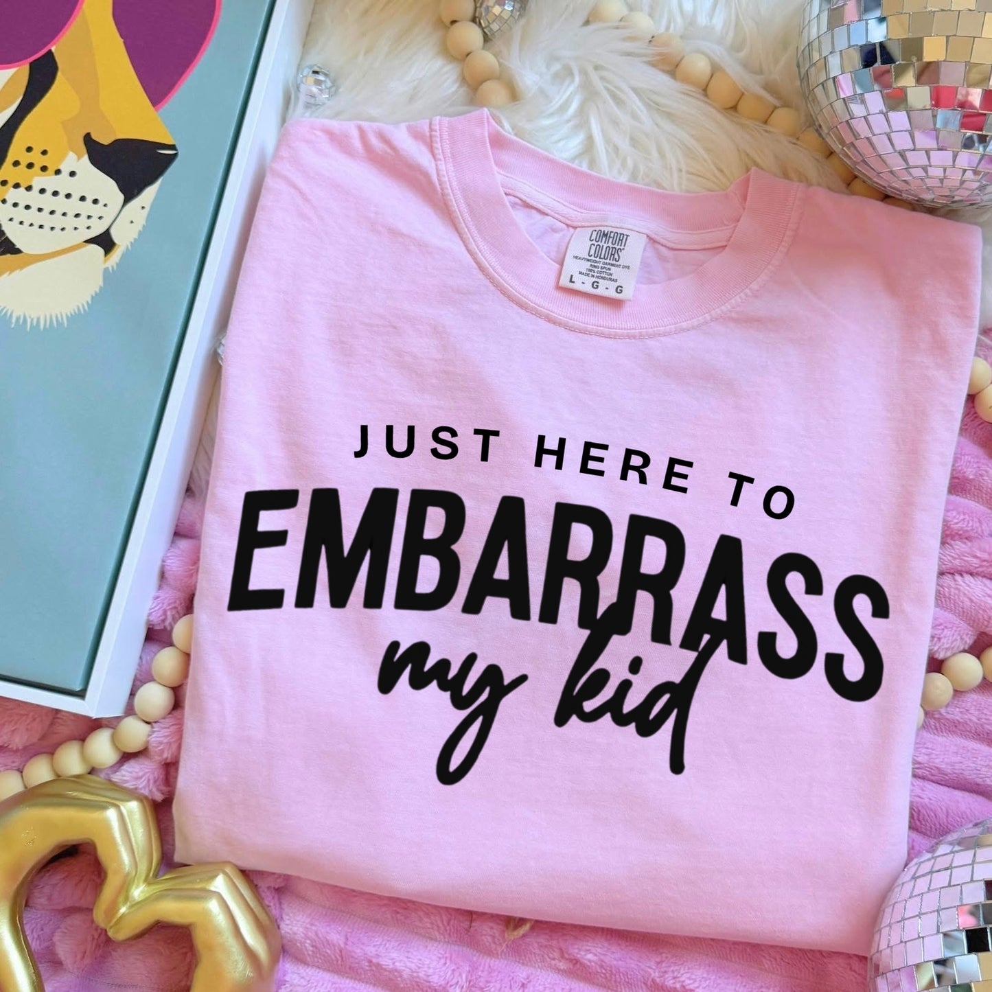 just here to embarrass my kid screen print transfer•