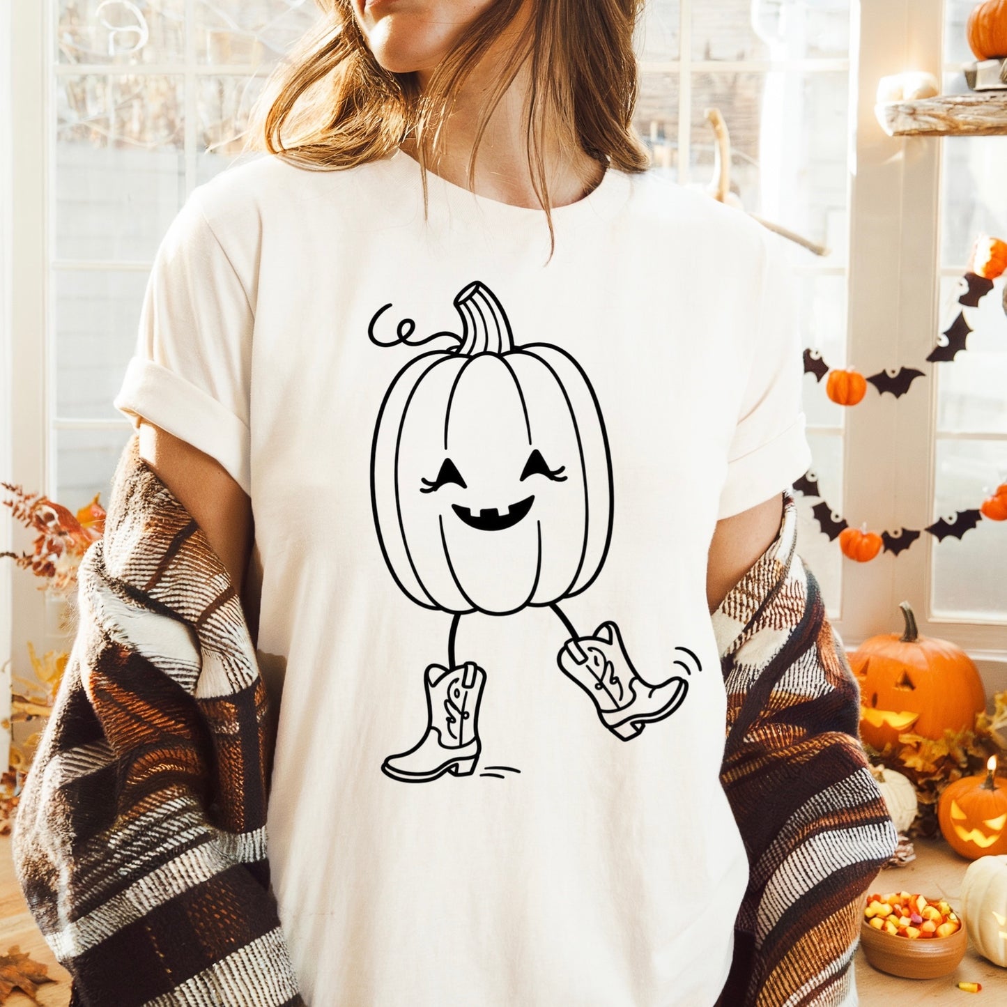 western pumpkin screen print transfer•