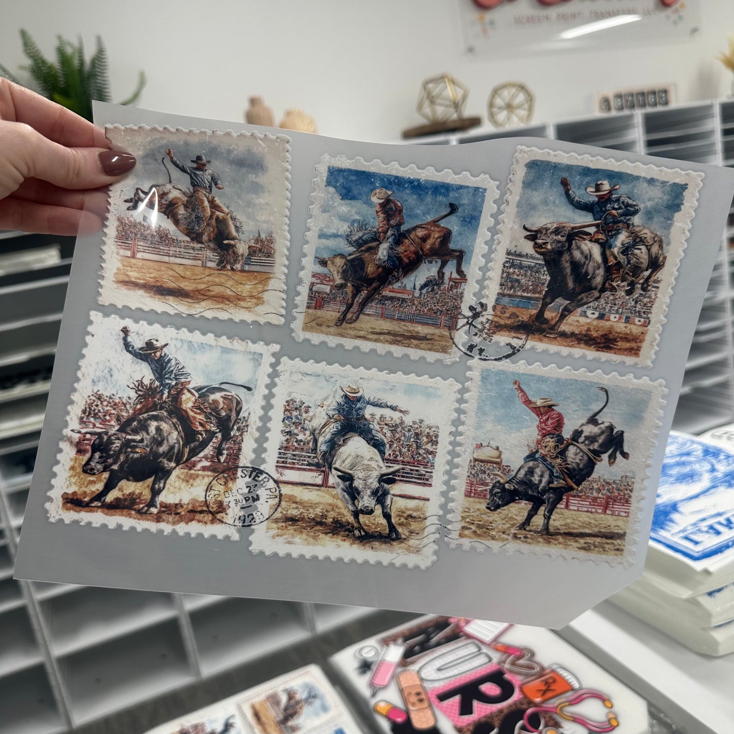 western stamps clear film screen print