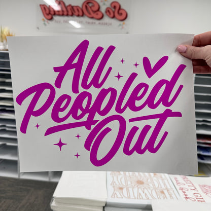 all peopled out screen print transfer