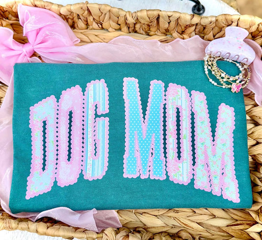 lace DOG MOM clear film screen print