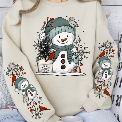 snowman birdies + sleeves clear film screen print