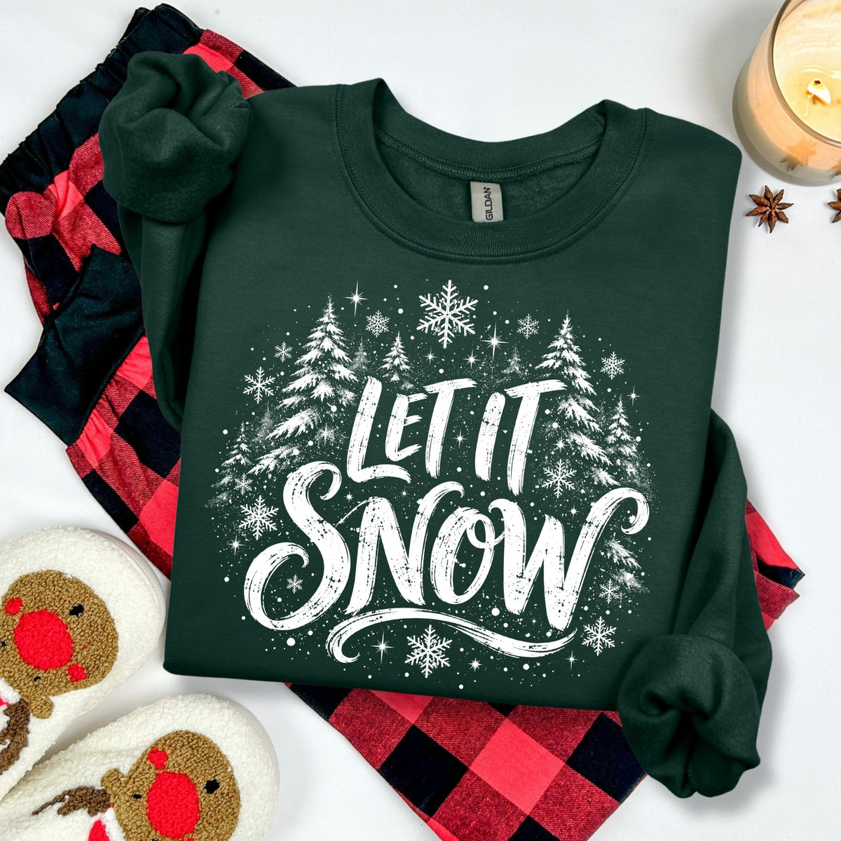 let it snow screen print transfer