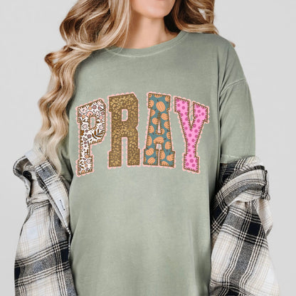 pray lace clear film screen print