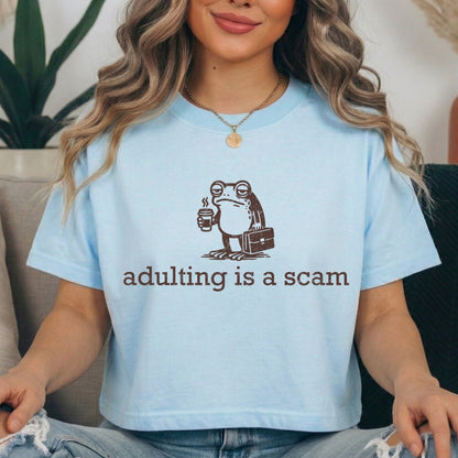 adulting is a scam screen print transfer•