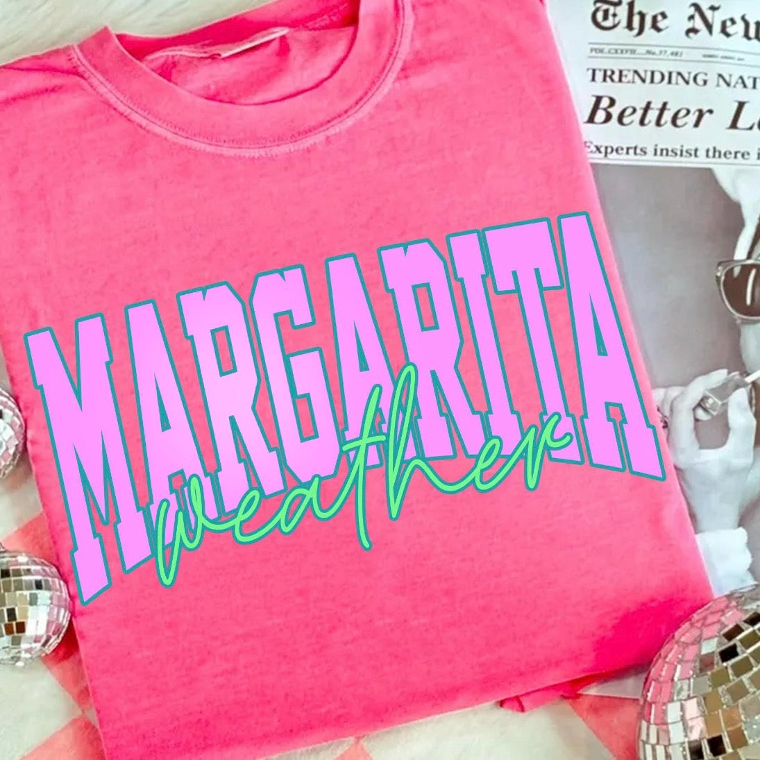margarita weather clear film screen print