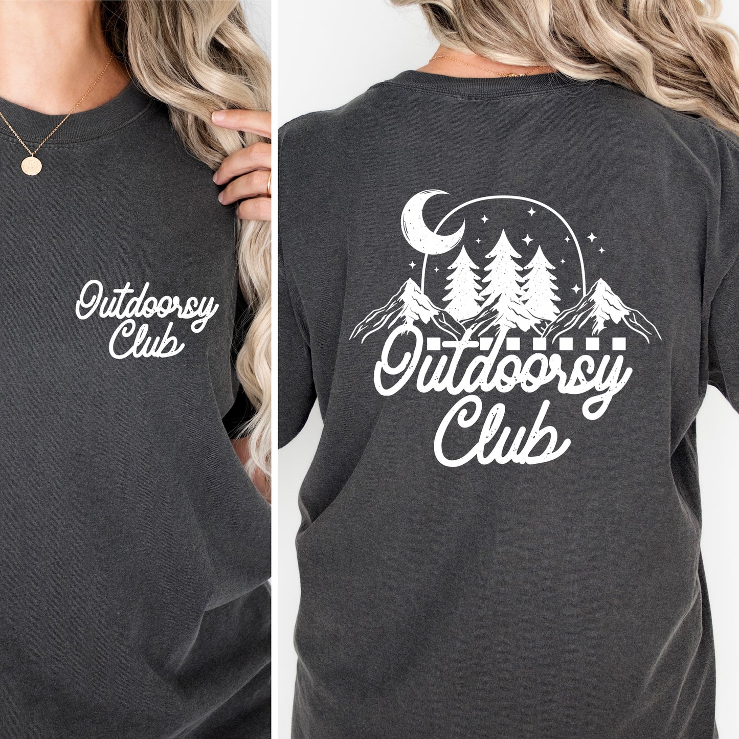 outdoorsy club screen print transfer•
