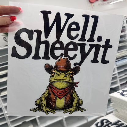 well sheeyit clear film screen print