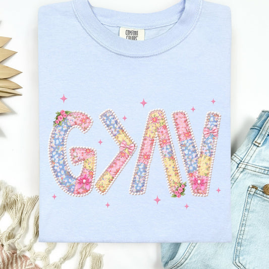 god is greater clear film screen print