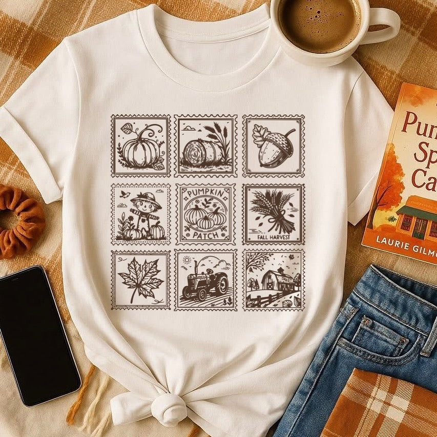 fall stamps screen print transfer•