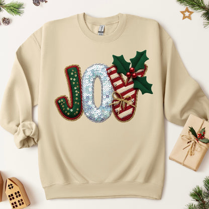 Joy faux yarn clear film screen print