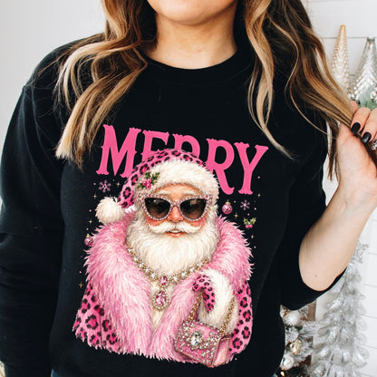bougie merry santa clear film screen print•