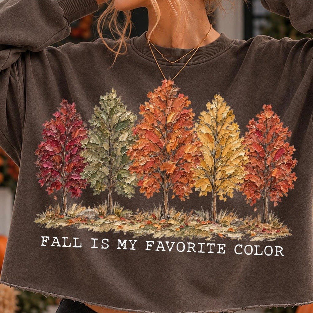 fall is my favorite color clear film screen print