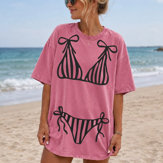 2 piece bikini screen print transfer•
