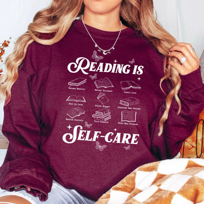 Reading is self care screen print transfer