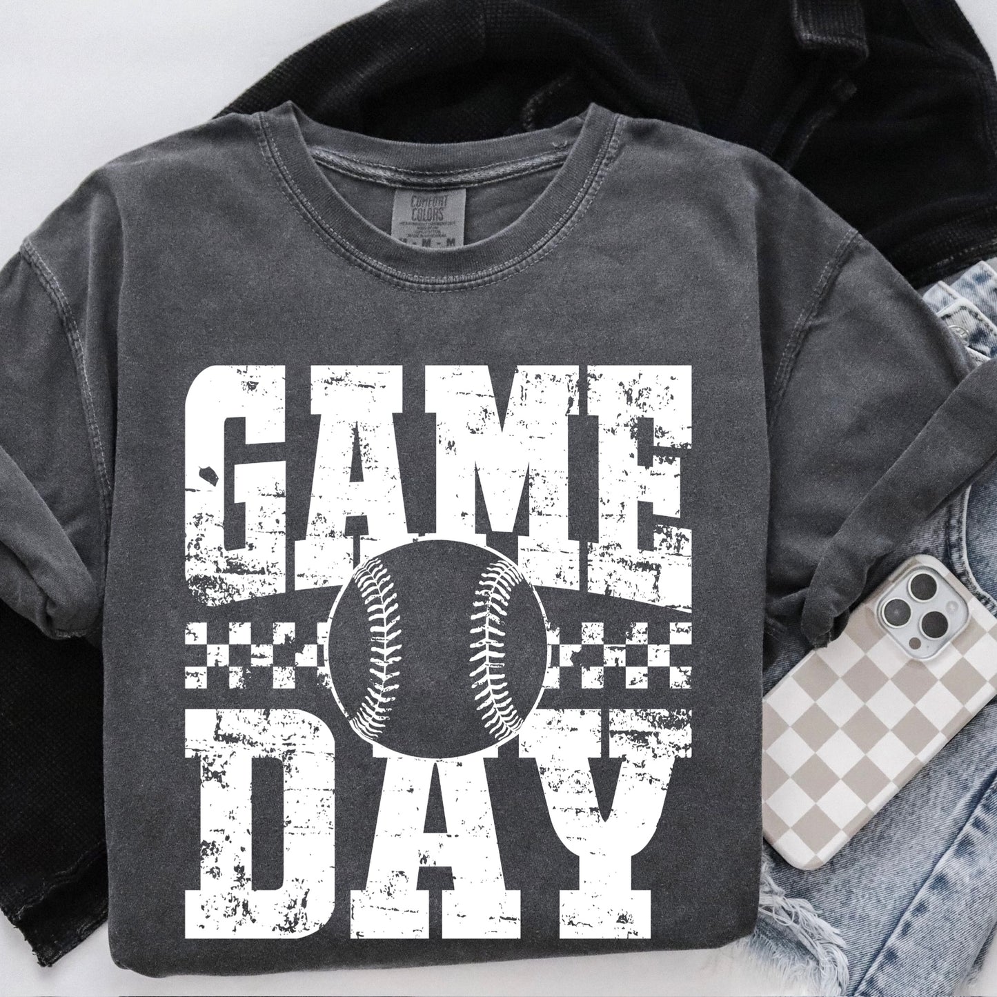 Baseball game day screen print transfer•