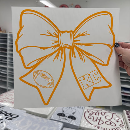 KC Bow screen print transfer