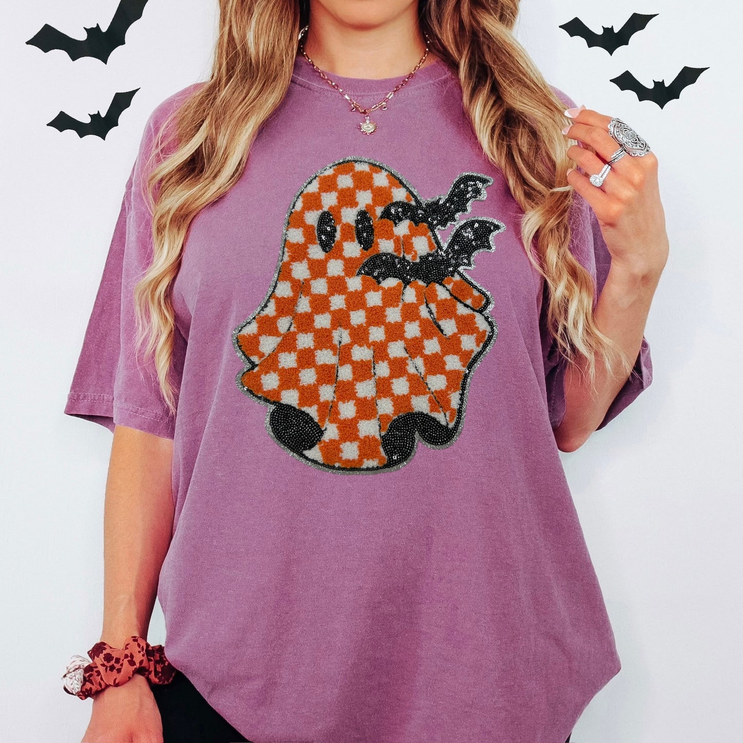 Chenille Patch - Checker Ghost