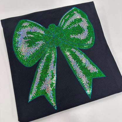 Spangle Transfer - Celtic Clover Bow