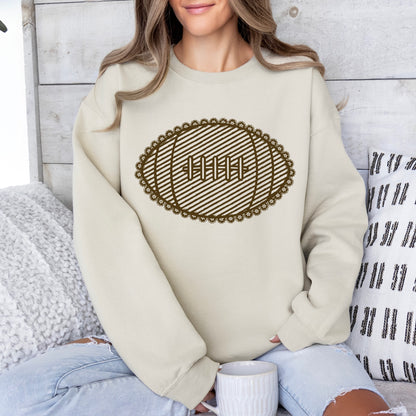 preppy football screen print transfer