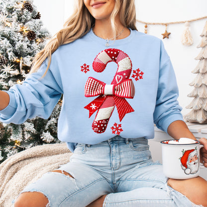 faux fabric candy cane clear film screen print