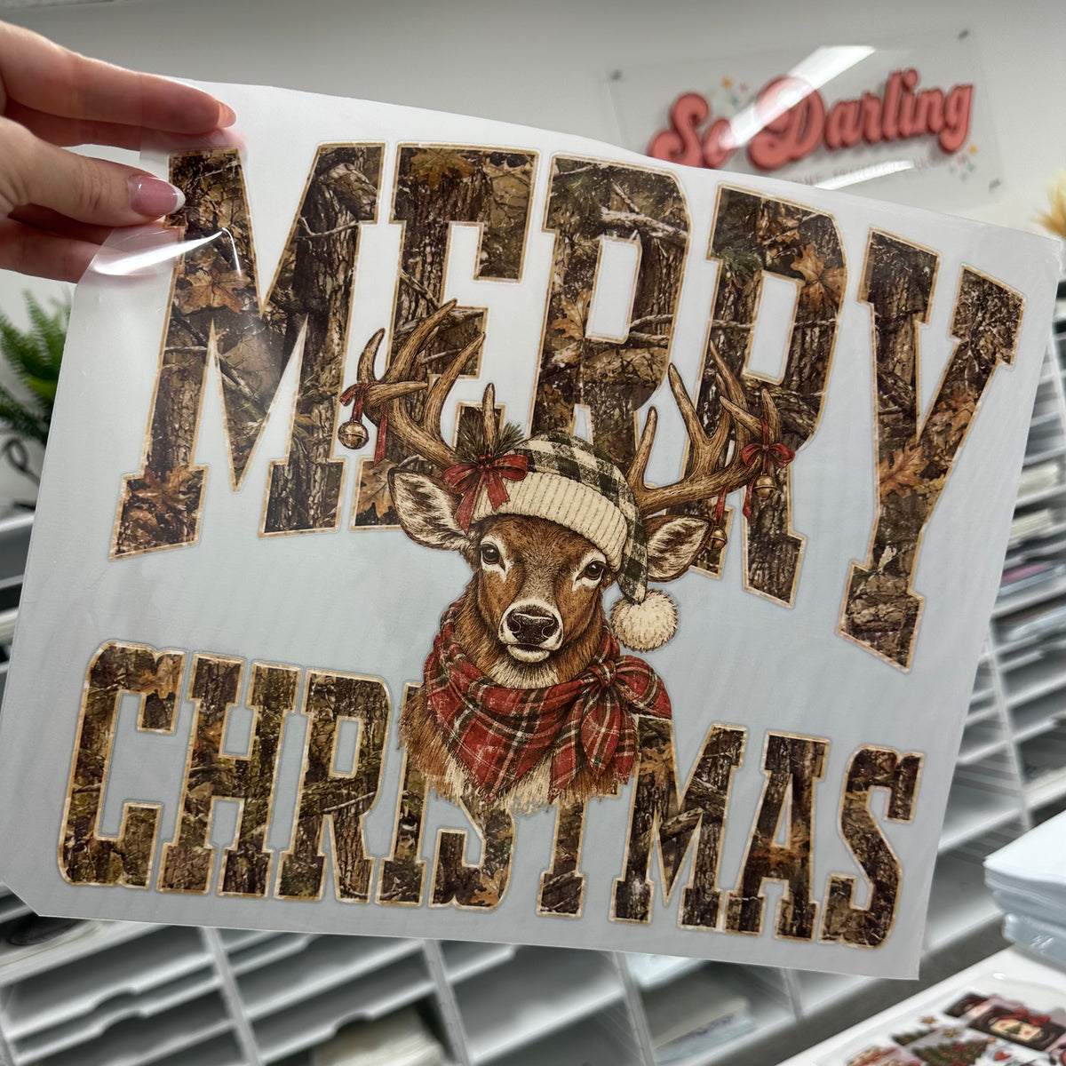 PRE-ORDER camo merry christmas DTF 5-10 biz day tat