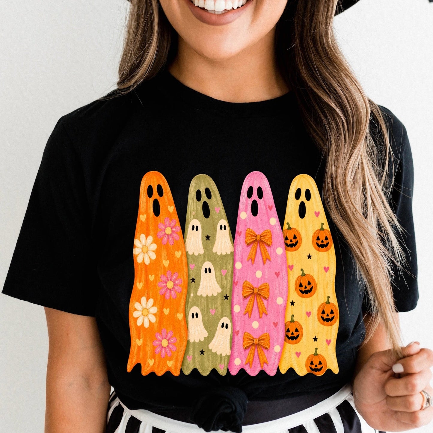 colorful ghosts clear film screen print