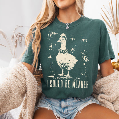 I could be meaner emo goose screen print transfer•