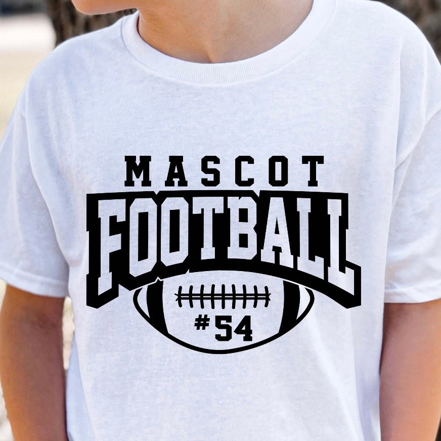 semi-custom FOOTBALL mascot (design set up only)