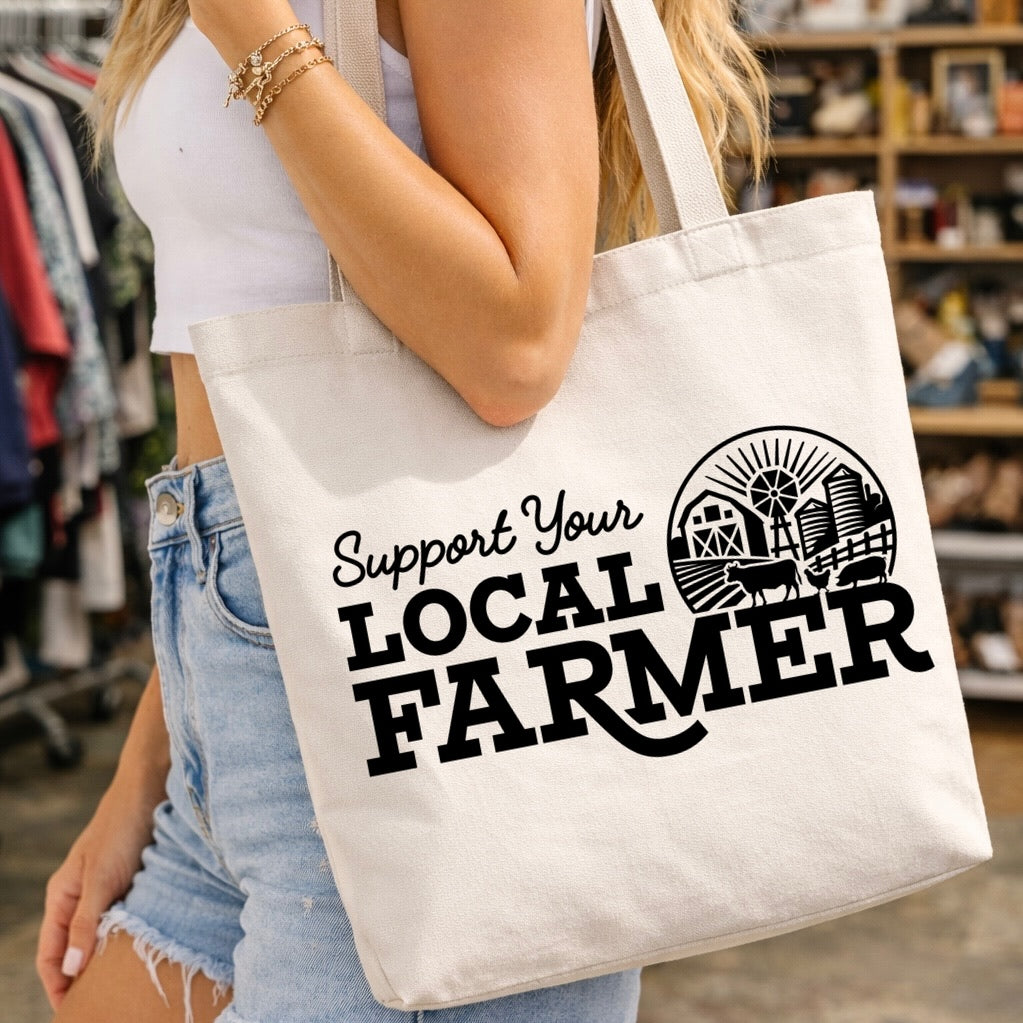 support your local farmer screen print transfer•