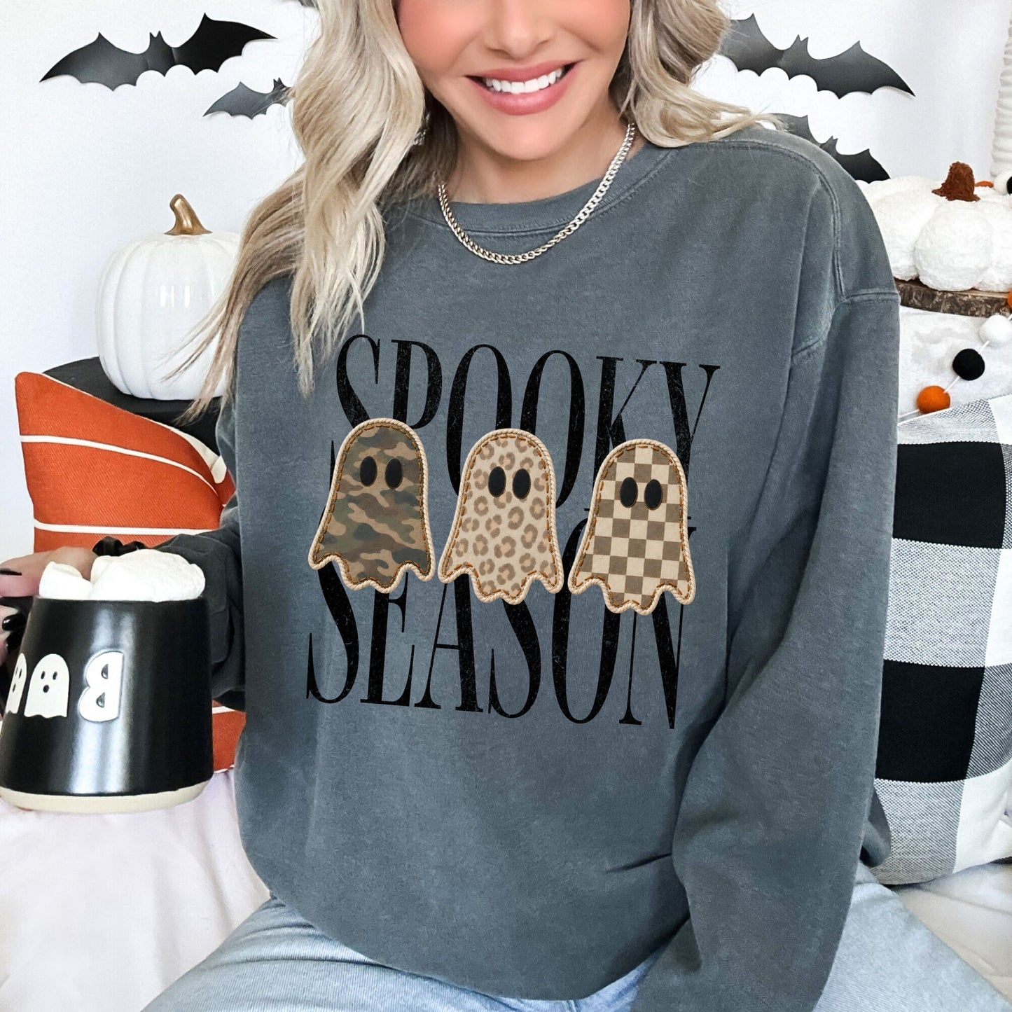 PRE-ORDER 5-7 BUSINESS DAY TAT spooky season ghost trio DTF