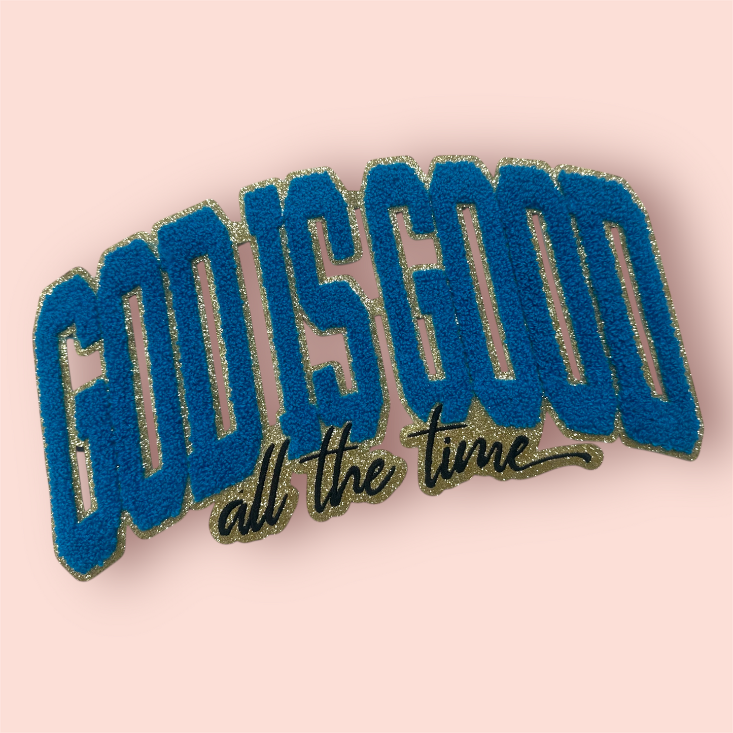 Chenille Patch - BLUE God is Good