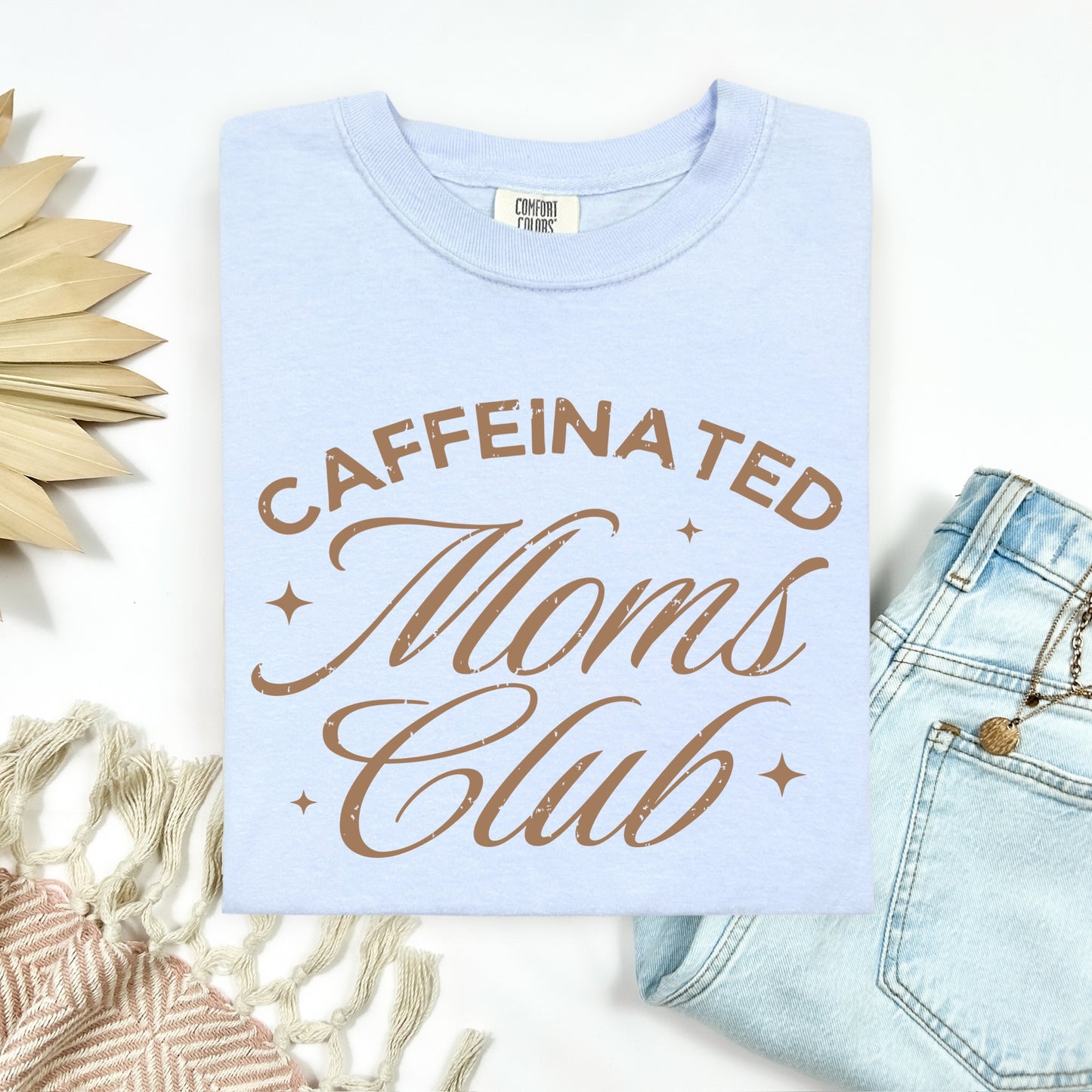 Caffeinated Moms Club screen print transfer