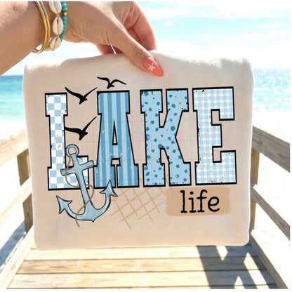 Lake Life clear film screen print
