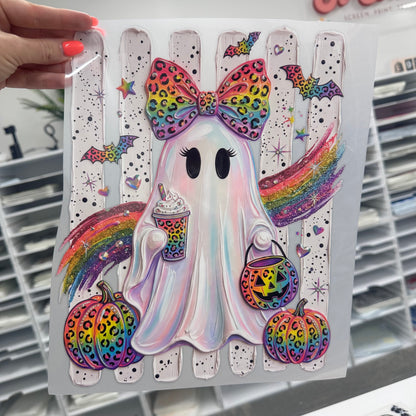 lisa frank ghost clear film screen print