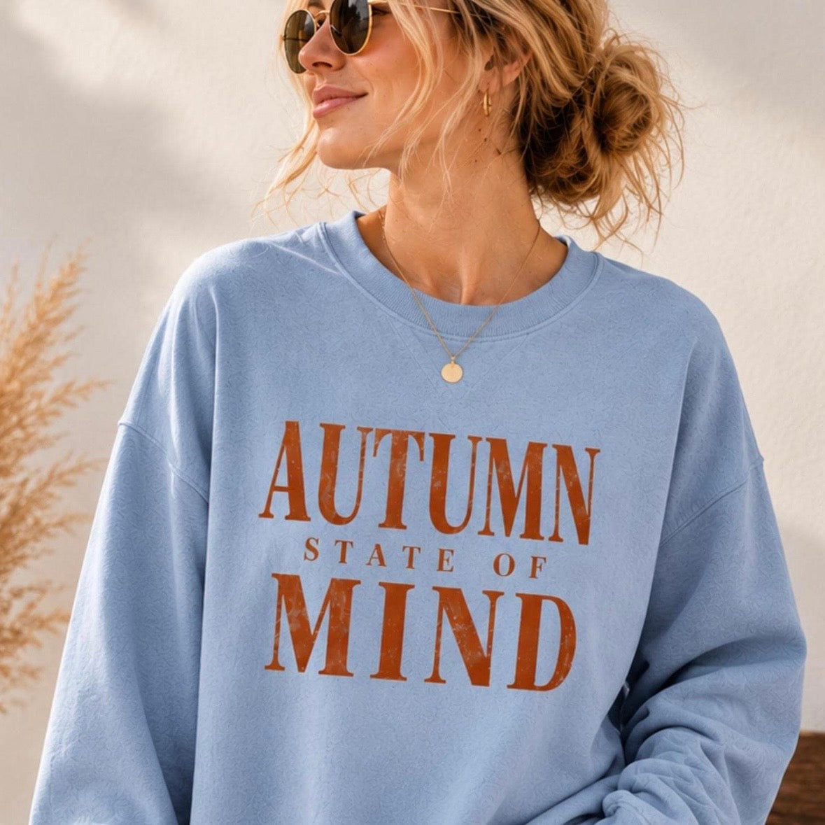 metallic copper Autumn state of mind screen print transfer•