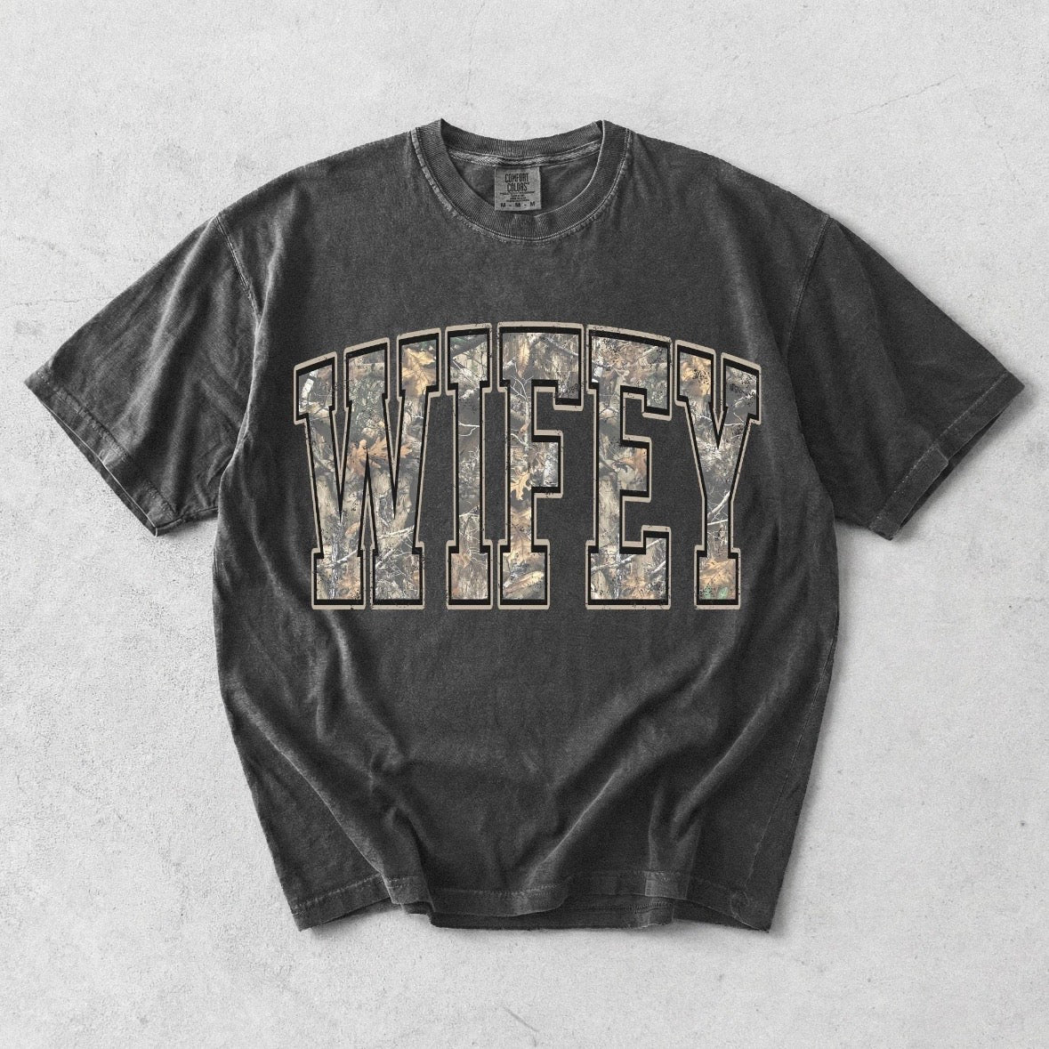 PRE-ORDER camo wifey clear DTF 5-7 biz day tat