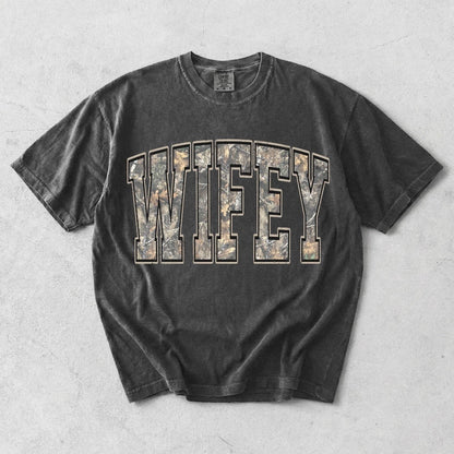 PRE-ORDER camo wifey clear DTF 5-7 biz day tat