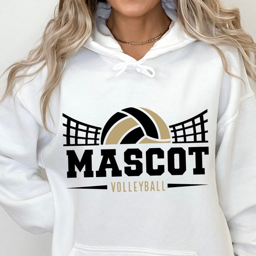 semi-custom VOLLEYBALL mascot (design set up only)