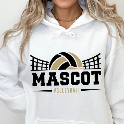 semi-custom VOLLEYBALL mascot (design set up only)