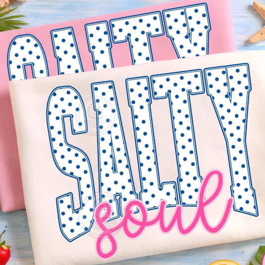 Salty Soul clear film screen print