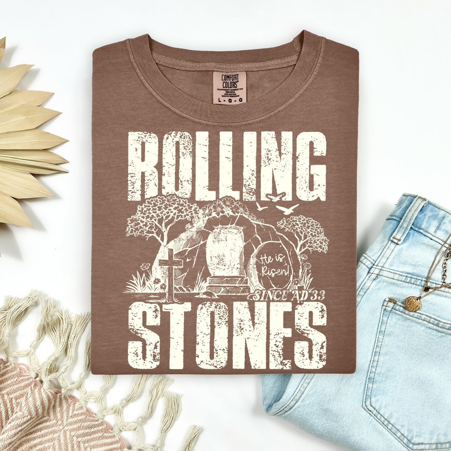 rolling stones screen print transfer •