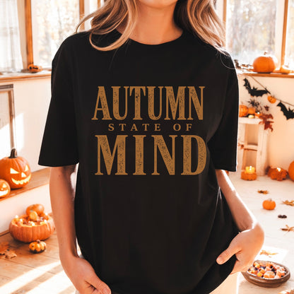 metallic copper Autumn state of mind screen print transfer•