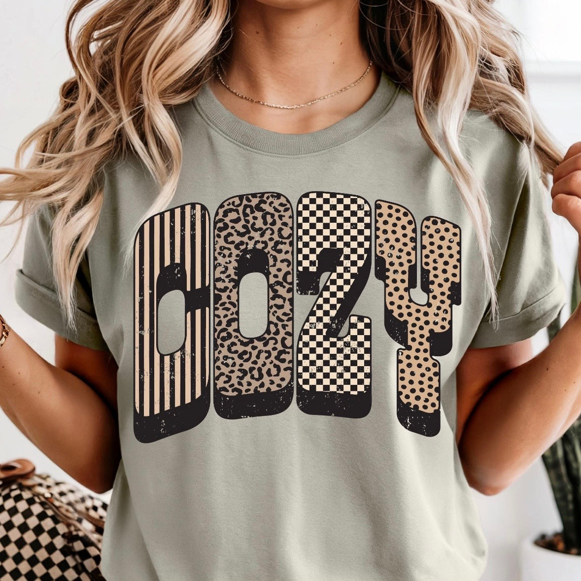 cozy grunge clear film screen print