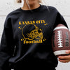 Kansas City Football golden yellow screen print transfer