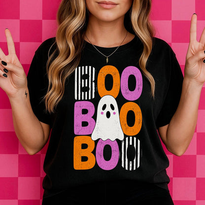 boo boo boo ghost clear film screen print