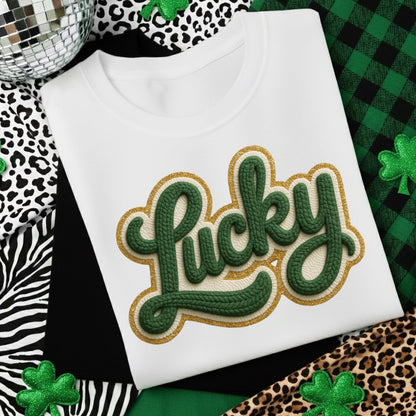 LUCKY clear film screen print