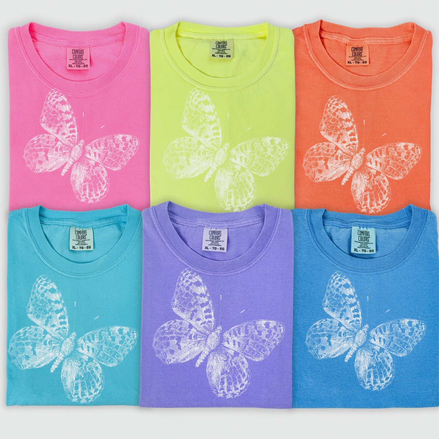 Butterfly sketch screen print transfer