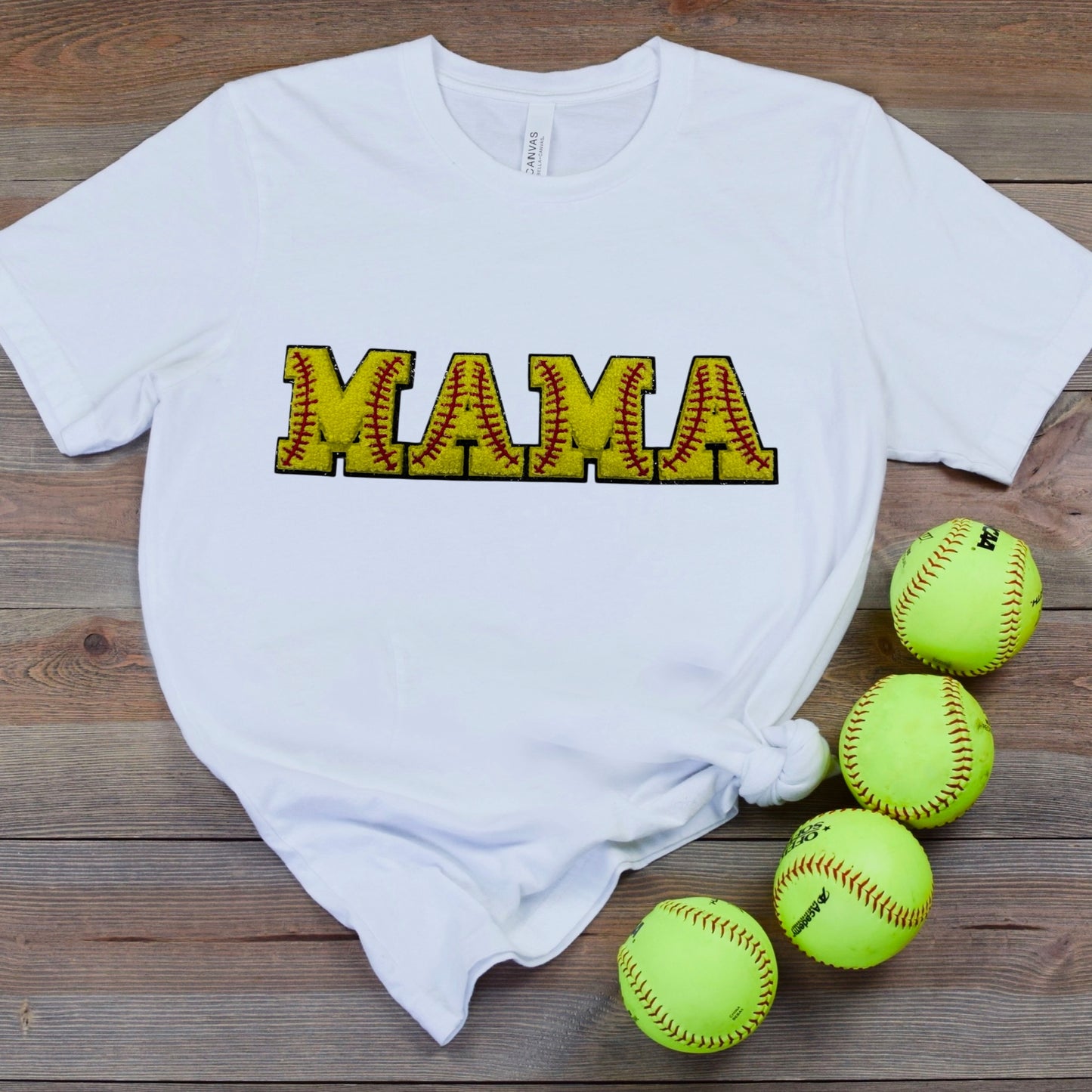 Chenille Patch - SOFTBALL MAMA